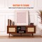 Rattan TV Stand for 55 Inch TV Bohemian Style Media Console with Storage Cabinets